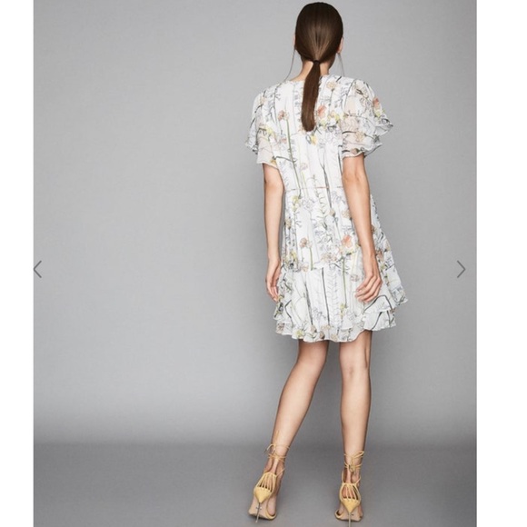 Reiss Juno Floral Printed Mini Dress Size 0 - Picture 2 of 13